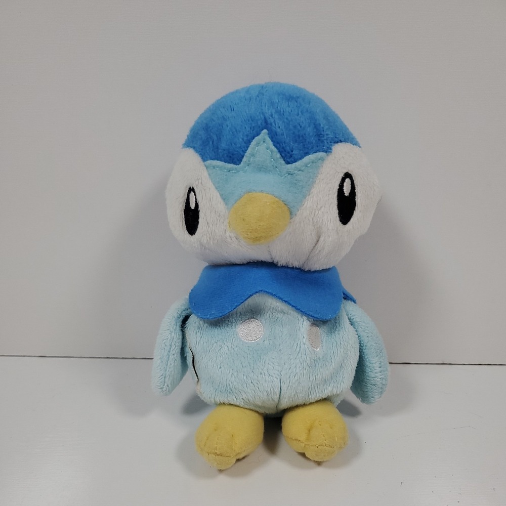 2007 Pokemon / Nintendo Piplup Stuffed Blue 6" Penguin Plush with Tush Tag